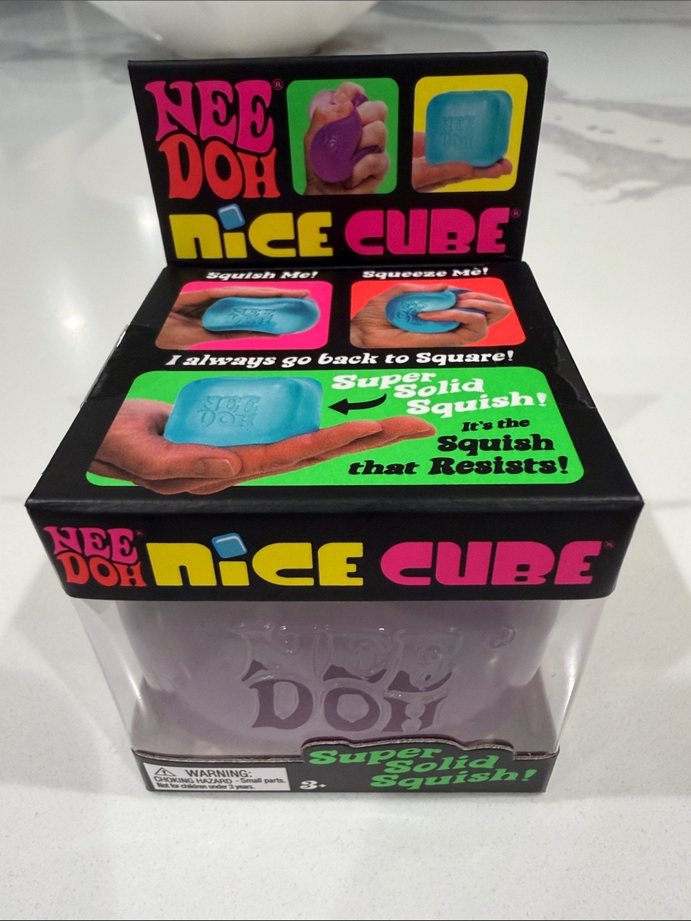 Needoh Nice Cube Kids Squishy Toy - Purple